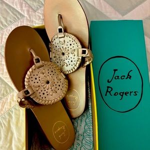 Jack Rogers Gold Sandals